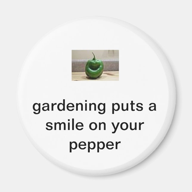 smiling pepper magnet (Front)