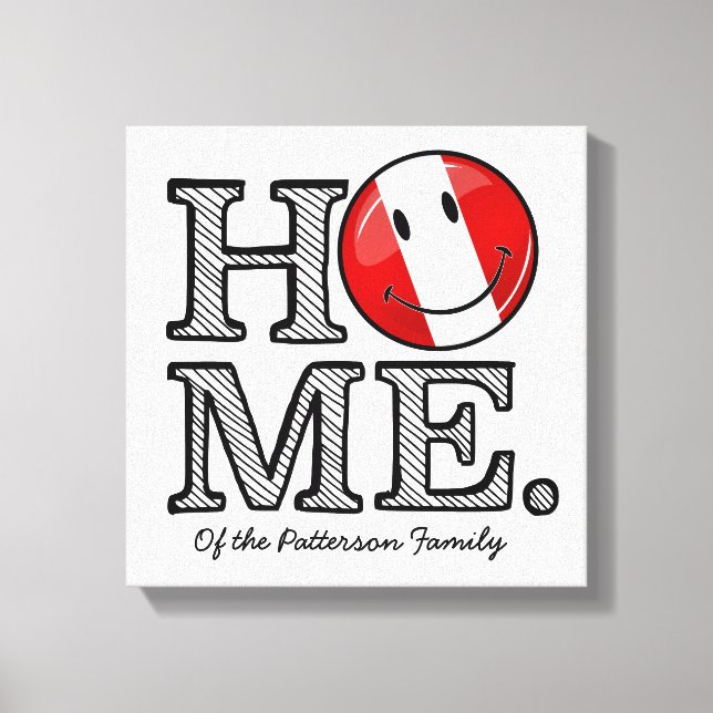 Smiling Peruvian Flag | House Warmer Canvas Print (Front)