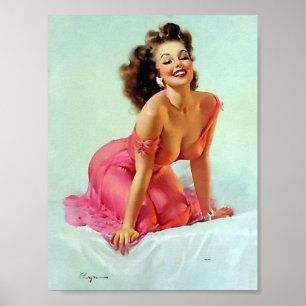 Smiling Pin Up Poster