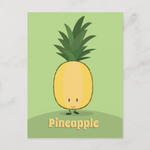 Smiling Pineapple   Postcard