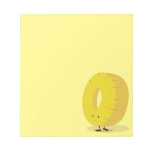 Smiling Pineapple Slice Notepad