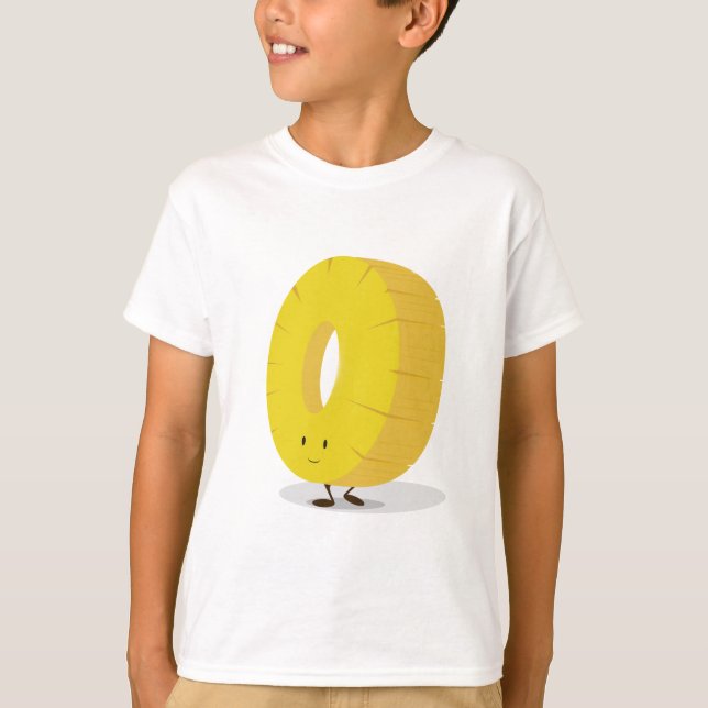 Smiling Pineapple Slice T-Shirt (Front)