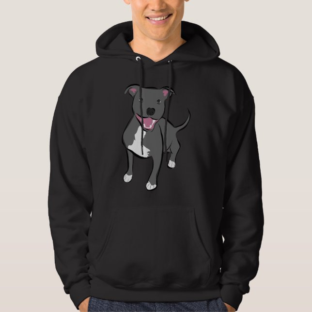 Smiling Pitbull    Hoodie (Front)