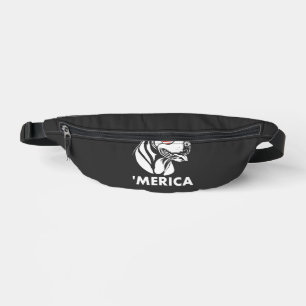 Smiling Pitbull Sun Glasses 4th Of July Merica Fanny Pack