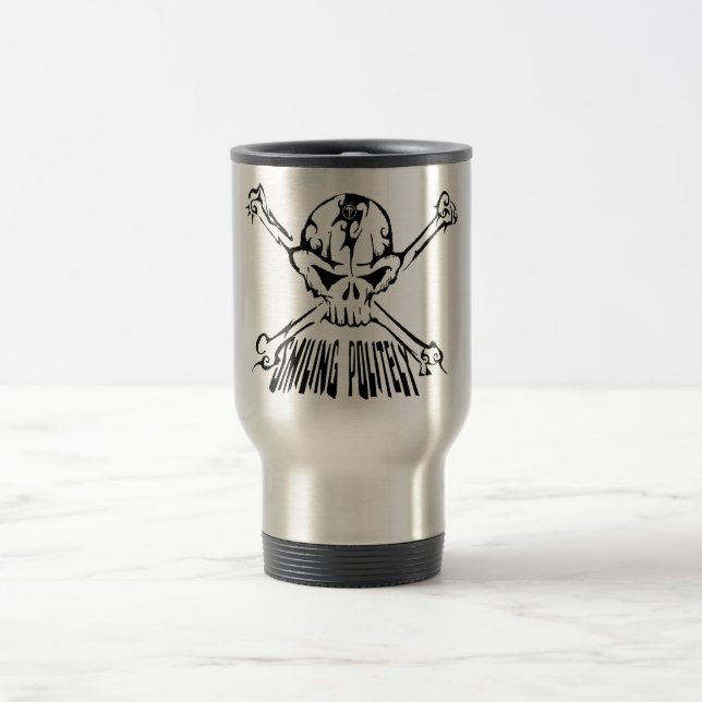 Smiling Politely Insulated Mug (Center)