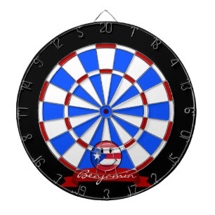 Smiling Puerto Rican Flag Dartboard