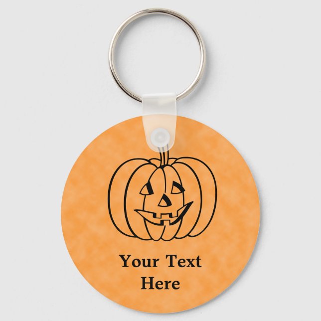Smiling Pumpkin. Keychain (Front)