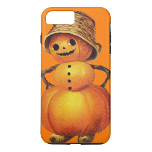 Smiling Pumpkin Snowman Orange Case-Mate iPhone Case