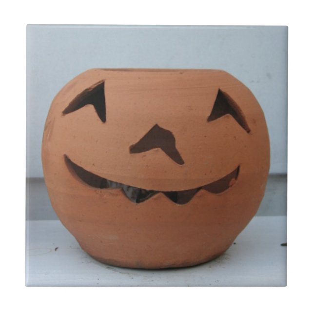 Smiling Pumpkin Tile (Front)