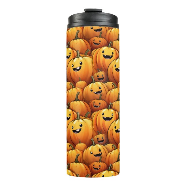 Smiling pumpkins tumbler (Front)