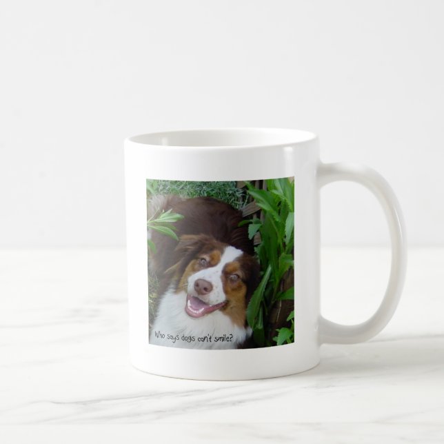Smiling Red Tri Aussie Coffee Mug (Right)