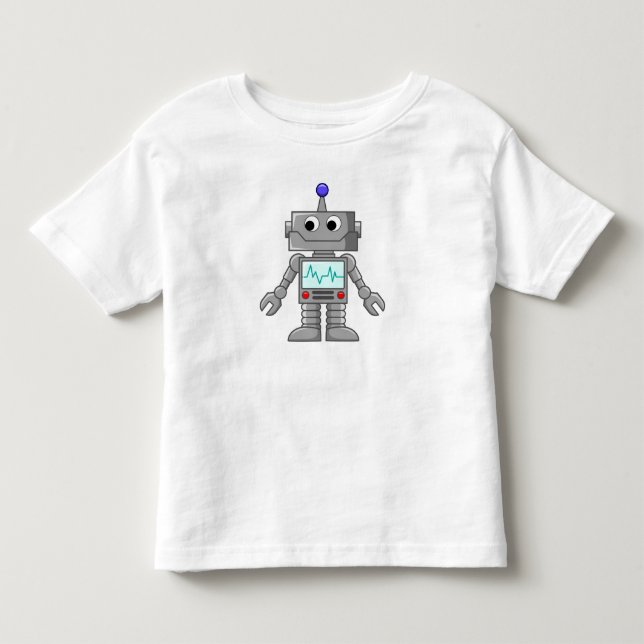 Smiling Robot Toddler T-shirt (Front)