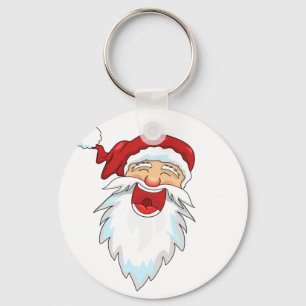 Smiling santa keychain