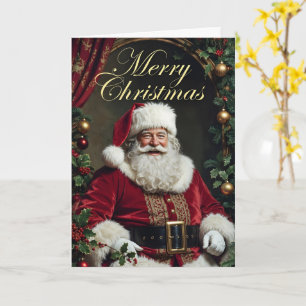 Smiling Santa Mery Christmas Card