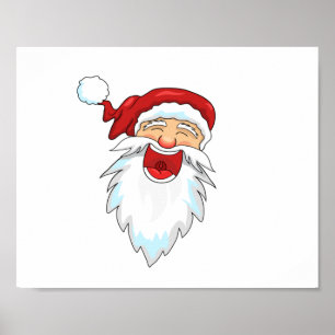 Smiling santa poster