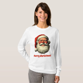 Smiling Santa Retro Vintage Style T-Shirt