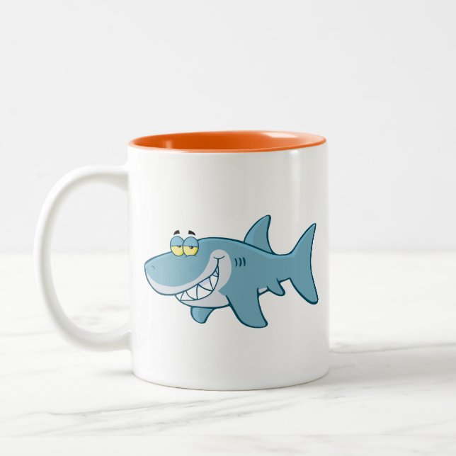 Smiling Shark Two-Tone Coffee Mug (Left)