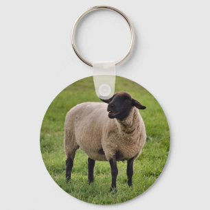 Smiling Sheep Keychain
