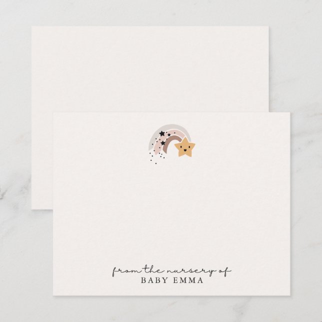 Smiling Shooting Star "From the Nursery Of" Card (Front/Back)