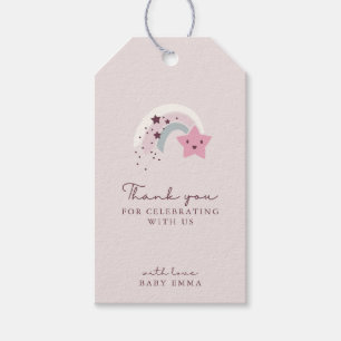Smiling Shooting Star Thank You Gift Tags