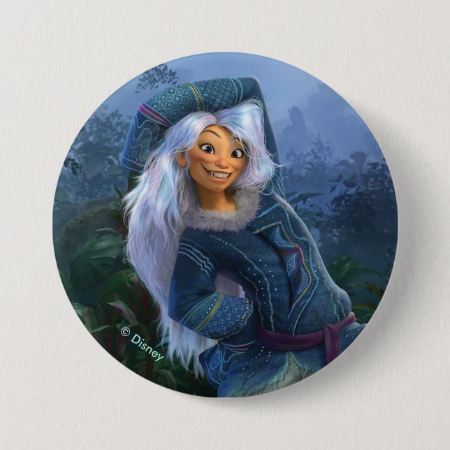 Smiling Sisu 3 Inch Round Button (Front)
