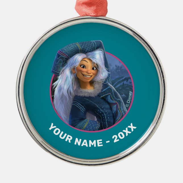 Smiling Sisu Metal Ornament (Front)