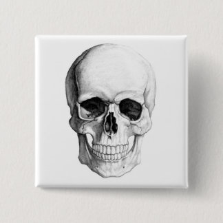 Smiling Skull 2 Inch Square Button