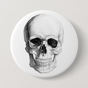 Smiling Skull 3 Inch Round Button