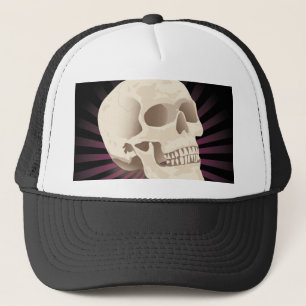 smiling skull cap
