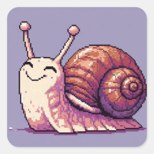Smiling Snail Square Sticker