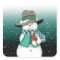 Smiling Snowman, Cardinal in a Snowstorm Stickers