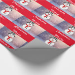 Smiling Snowman Christmas Wrapping Paper<br><div class="desc">Smiling and cute, this little snowman brings wishes for a Merry Christmas! This colourful gift wrapping paper is a great way to present your gifts to family and friends! This design is also available as a postcard, sticker, coffee mug and gift bag.</div>