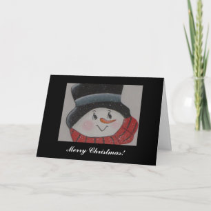 Smiling Snowman Holiday Card