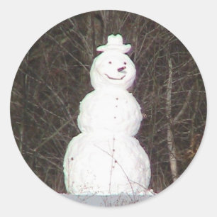 Smiling Snowman Sticker