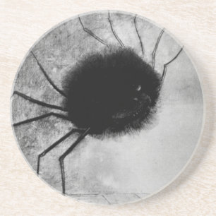 Smiling Spider by Odilon Redon, Vintage Halloween Coaster
