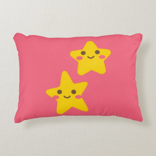 Smiling Stars Accent Pillow (Front)