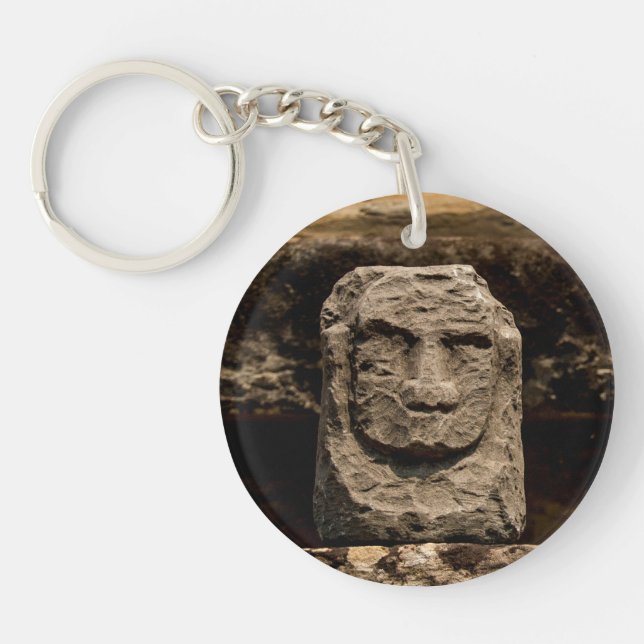 Smiling Stone Totem Cambodia Keychain (Devant)