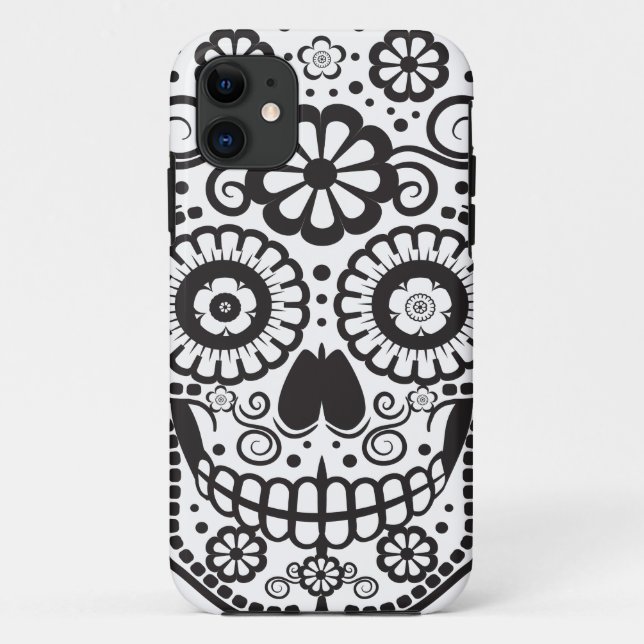 Smiling Sugar Skull Case-Mate iPhone Case (Back)
