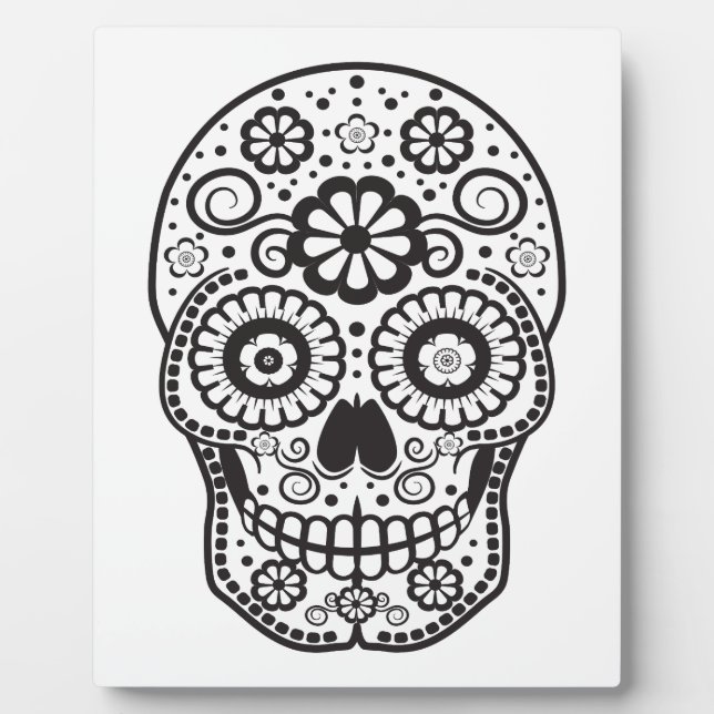 Smiling Sugar Skull Plaque (Front)