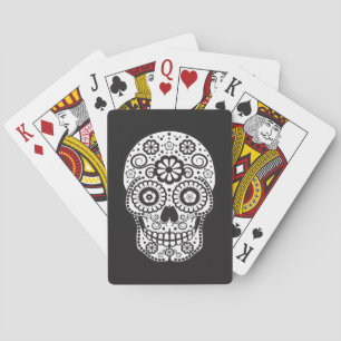 Smiling Sugar Skull Playing Cards