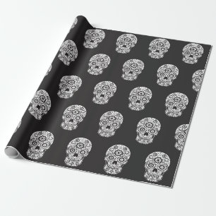 Smiling Sugar Skull Wrapping Paper