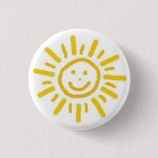 Smiling Sun 1 Inch Round Button