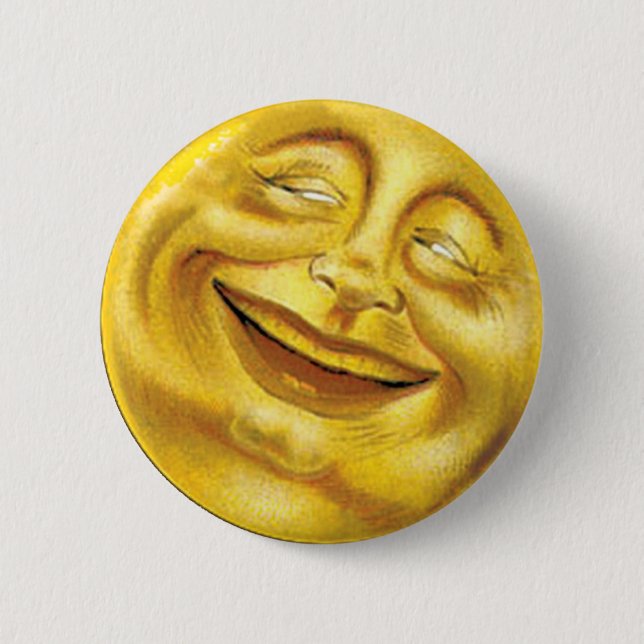 Smiling Sun 2 Inch Round Button (Front)
