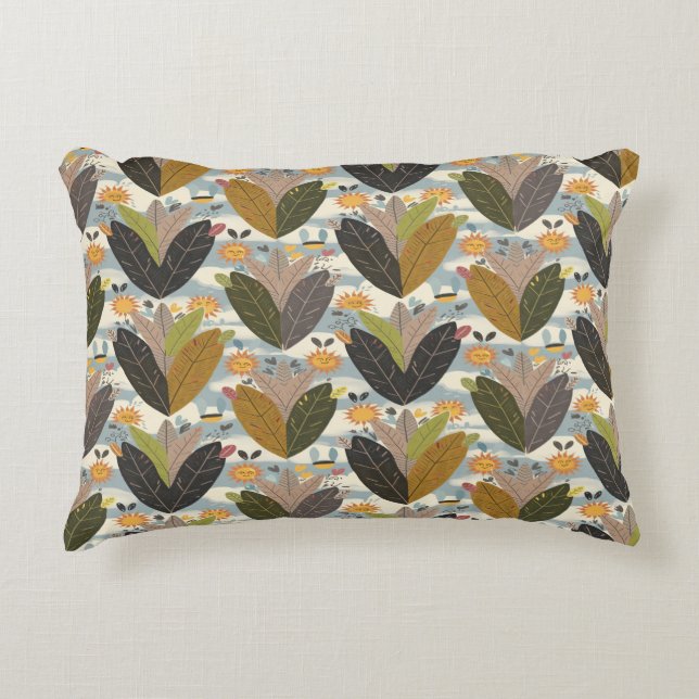 Smiling sun accent pillow (Front)