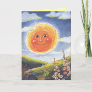 smiling sun card