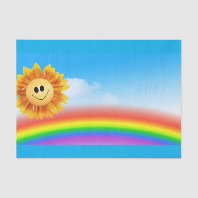 Smiling Sun Colourful Tissue Paper (Front)