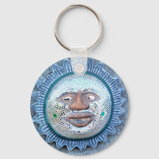 smiling sun face keychain (Front)
