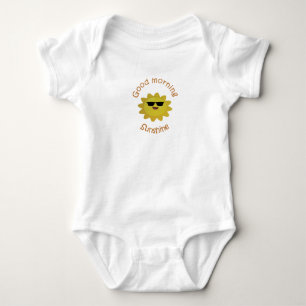 smiling sun flower baby bodysuit