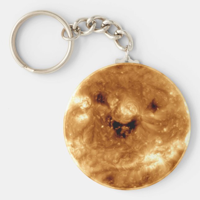 Smiling Sun From NASA Solar Observatory Keychain (Front)