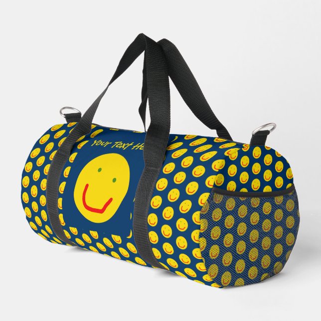Smiling Sun Happy Face Duffle Bag (Right Corner)